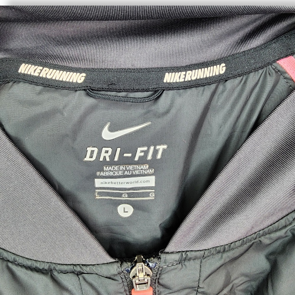 NikeRunning Size L Dri-Fit‎ Vented Insulated Jacket Black with 97005 graphics - Picture 7 of 9